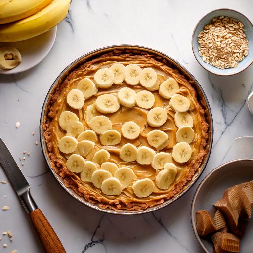 Layering graham cracker crust, peanut butter filling, and banana slices for a no-bake peanut butter banana cream pie